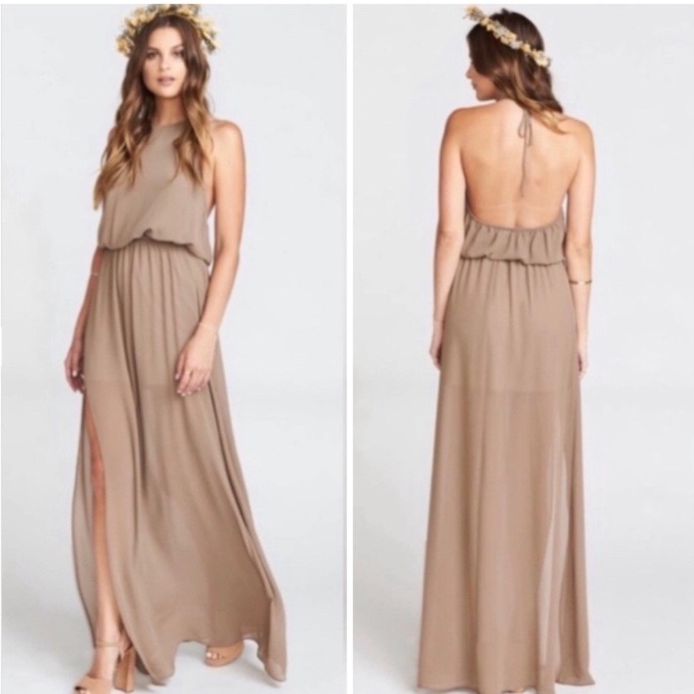 SALE!! Show Me Your MuMu Heather Maxi Dress Dune Chiffon